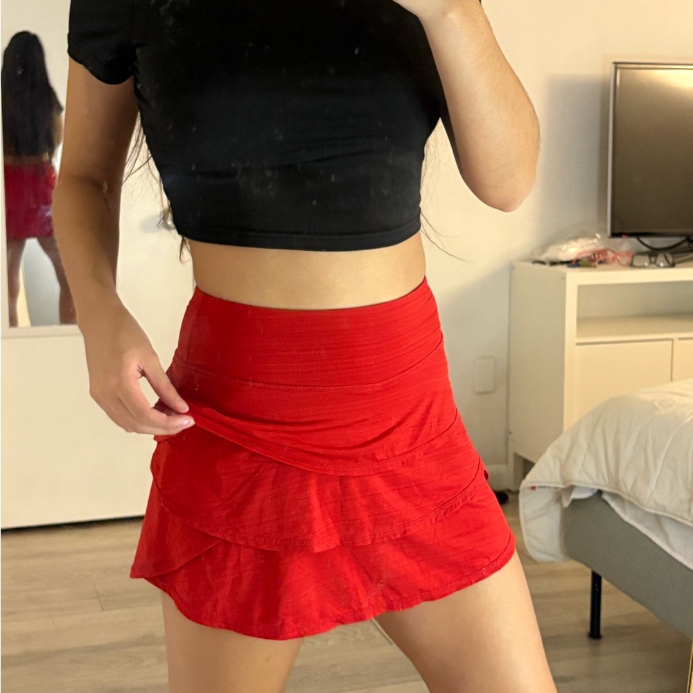 Ideology Red Mini Skirt